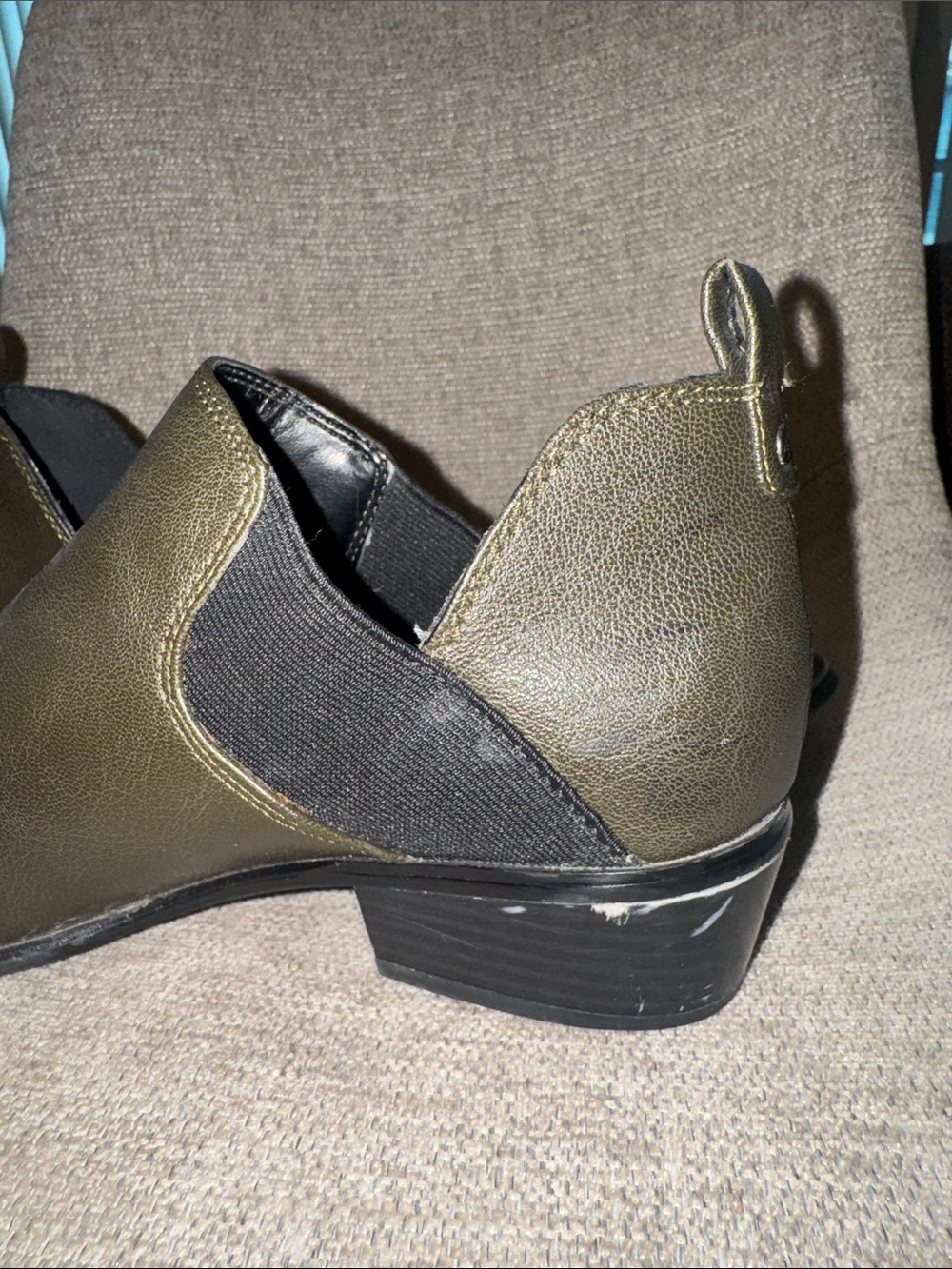 Matt & Nat Olive Green Pointed Slip-On Booties - Picture 8 of 9